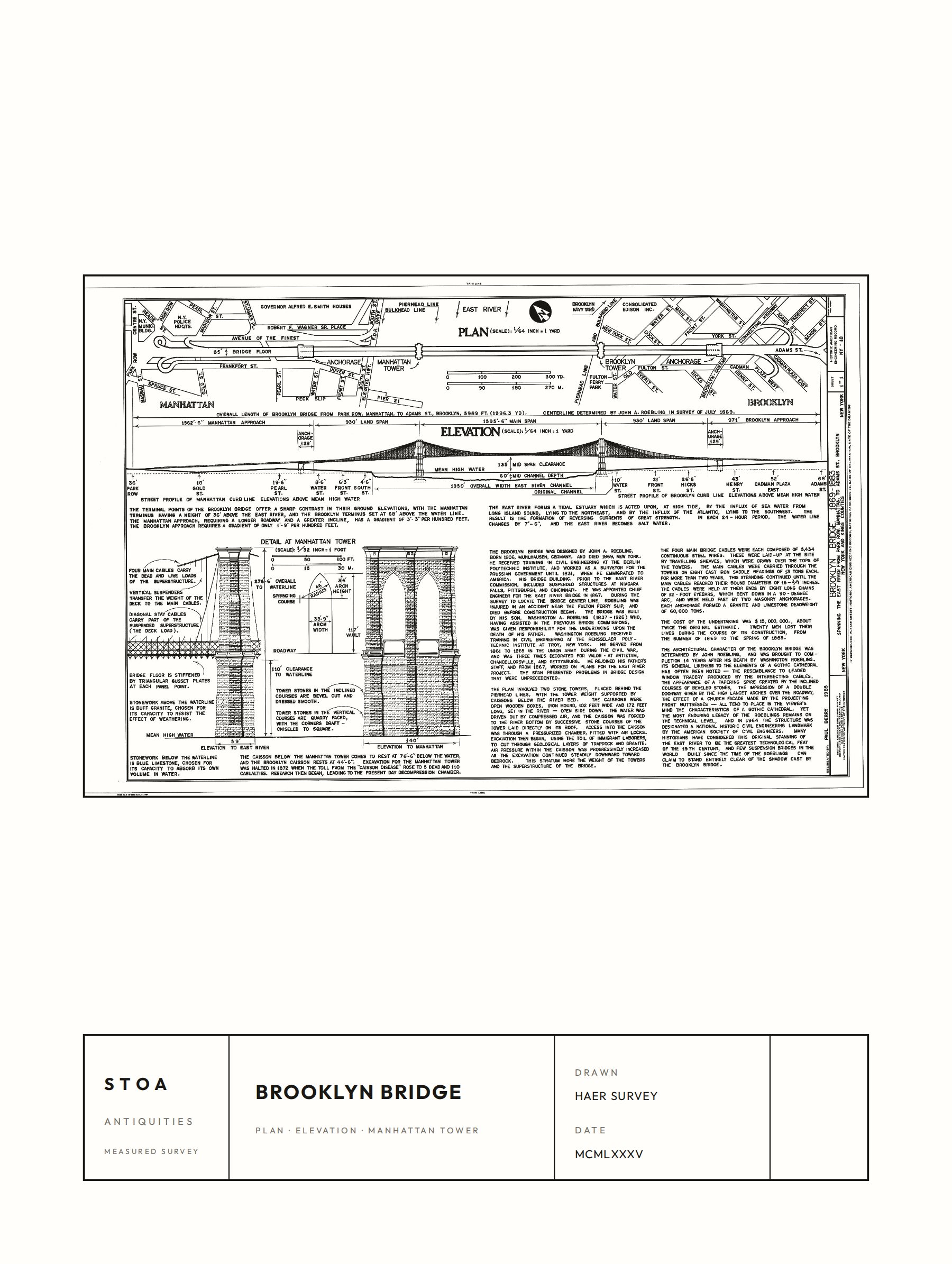 the brooklyn bridge — architecture