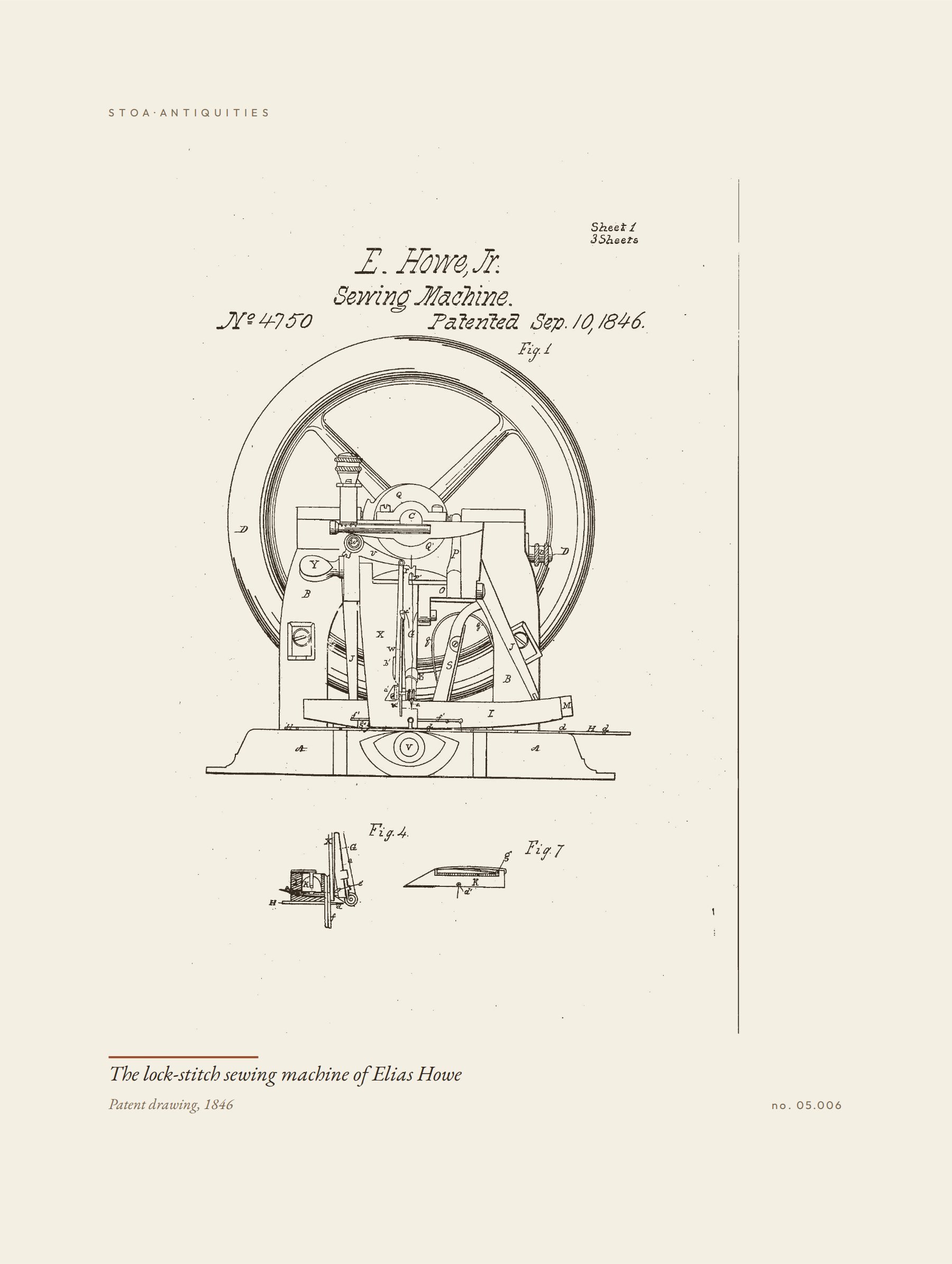 howe’s sewing machine — mechanism